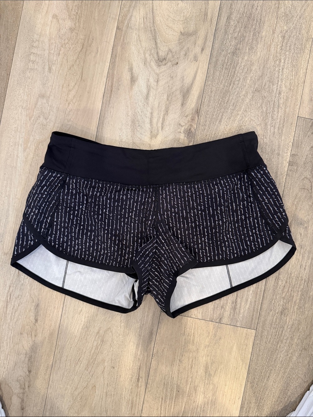 lululemon athletica Black Manifesto Print Speed Up Running Shorts
